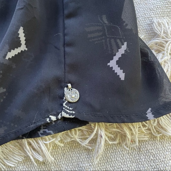 Maison Scotch Mademoiselle Top Blouse Black Aztec - Picture 9 of 16